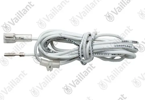 Kabel von Vaillant, bestehend aus weißen Leitungen mit Steckverbindern an beiden Enden, zur Verwendung in Heizungsanlagen.